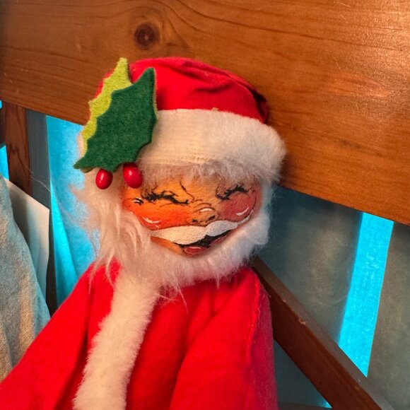 Vintage Annalee Doll Mobilitee Doll Santa Claus 1971 label red white - Picture 2 of 8